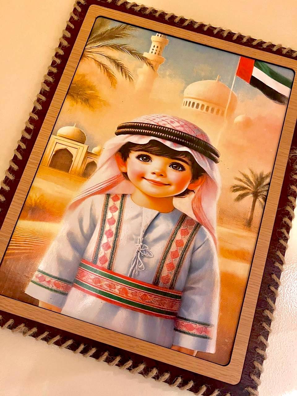 إطار خشبي مصنوع يدويًا مع صورة شخصية