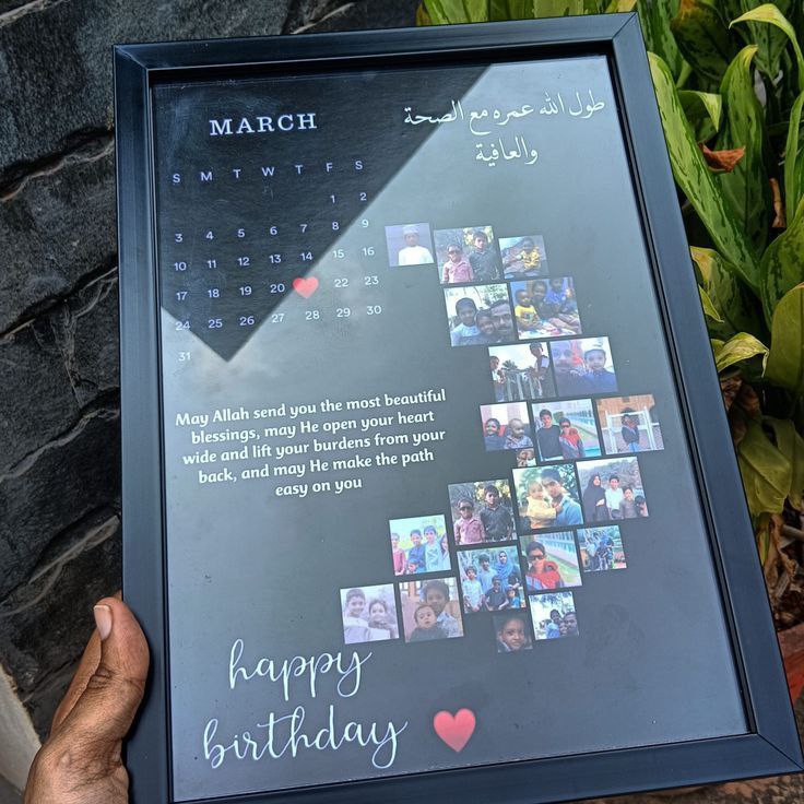 Custom Glass Frame with Personalized Photos