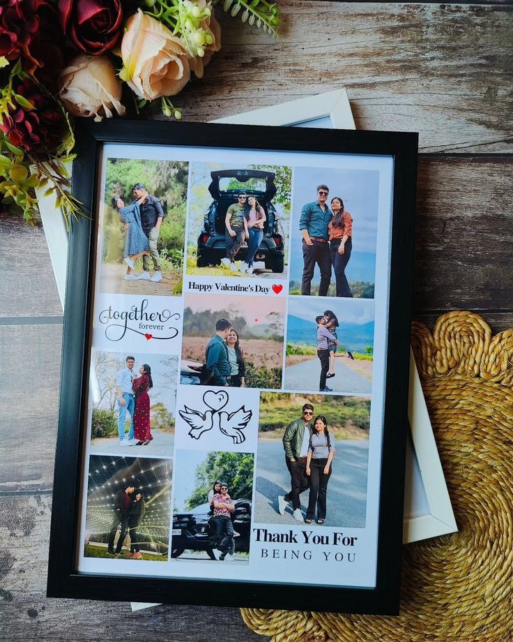 Custom Glass Frame with Personalized Photos