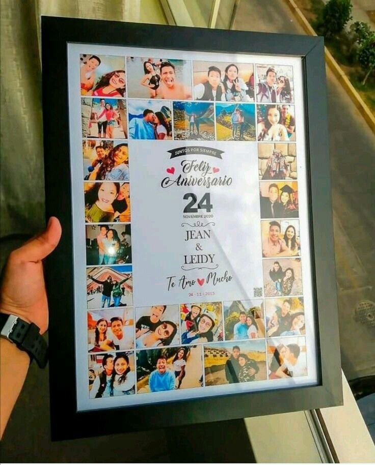 Custom Glass Frame with Personalized Photos