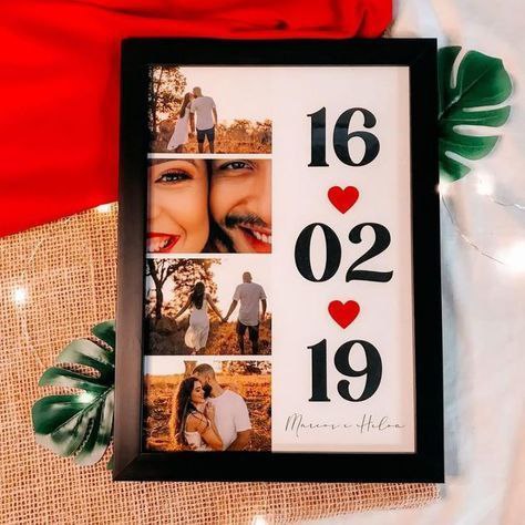 Custom Glass Frame with Personalized Photos