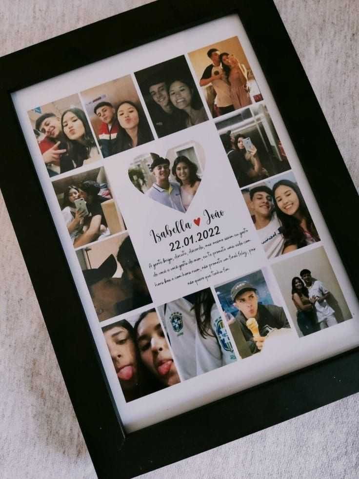 Custom Glass Frame with Personalized Photos