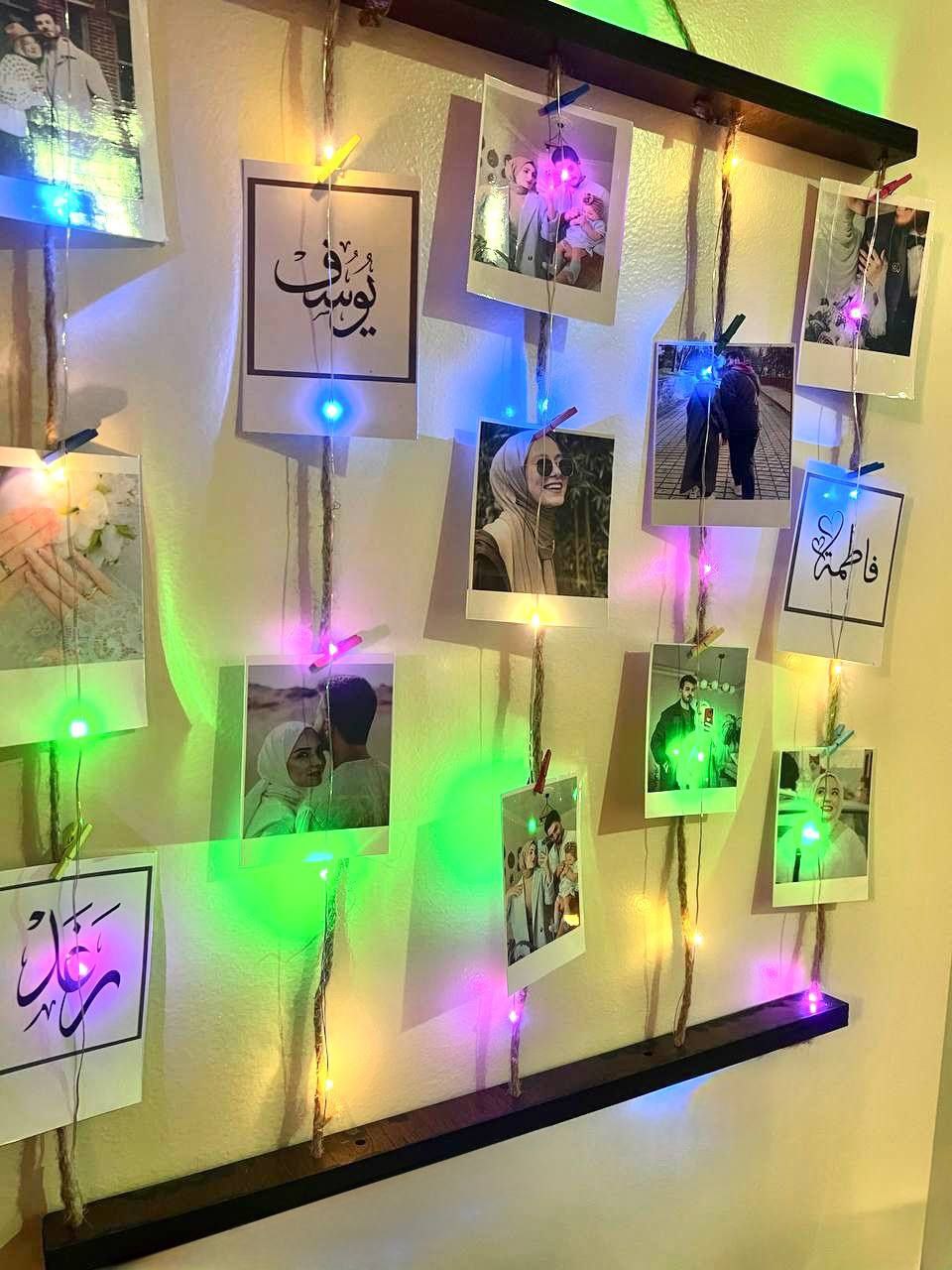 Handmade Illuminated Memory Frame with Custom Photos