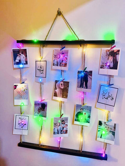 Handmade Illuminated Memory Frame with Custom Photos