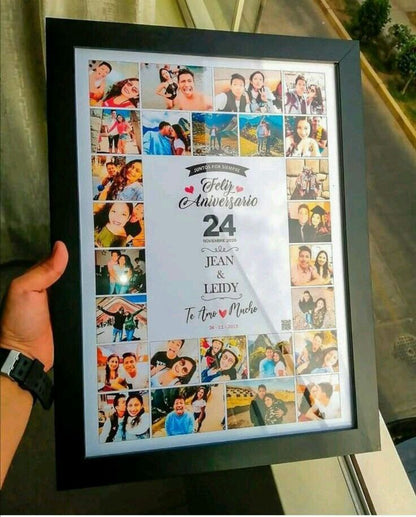 Custom Glass Frame with Personalized Photos