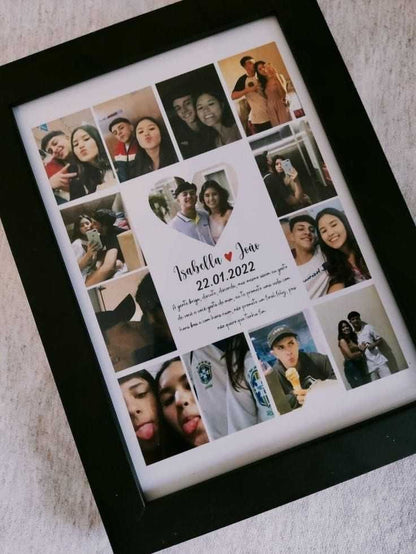 Custom Glass Frame with Personalized Photos